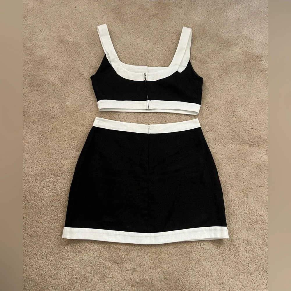 Reformation Monochrome Two-Piece Ensemble (Robbie Linen Two Piece)- worn once